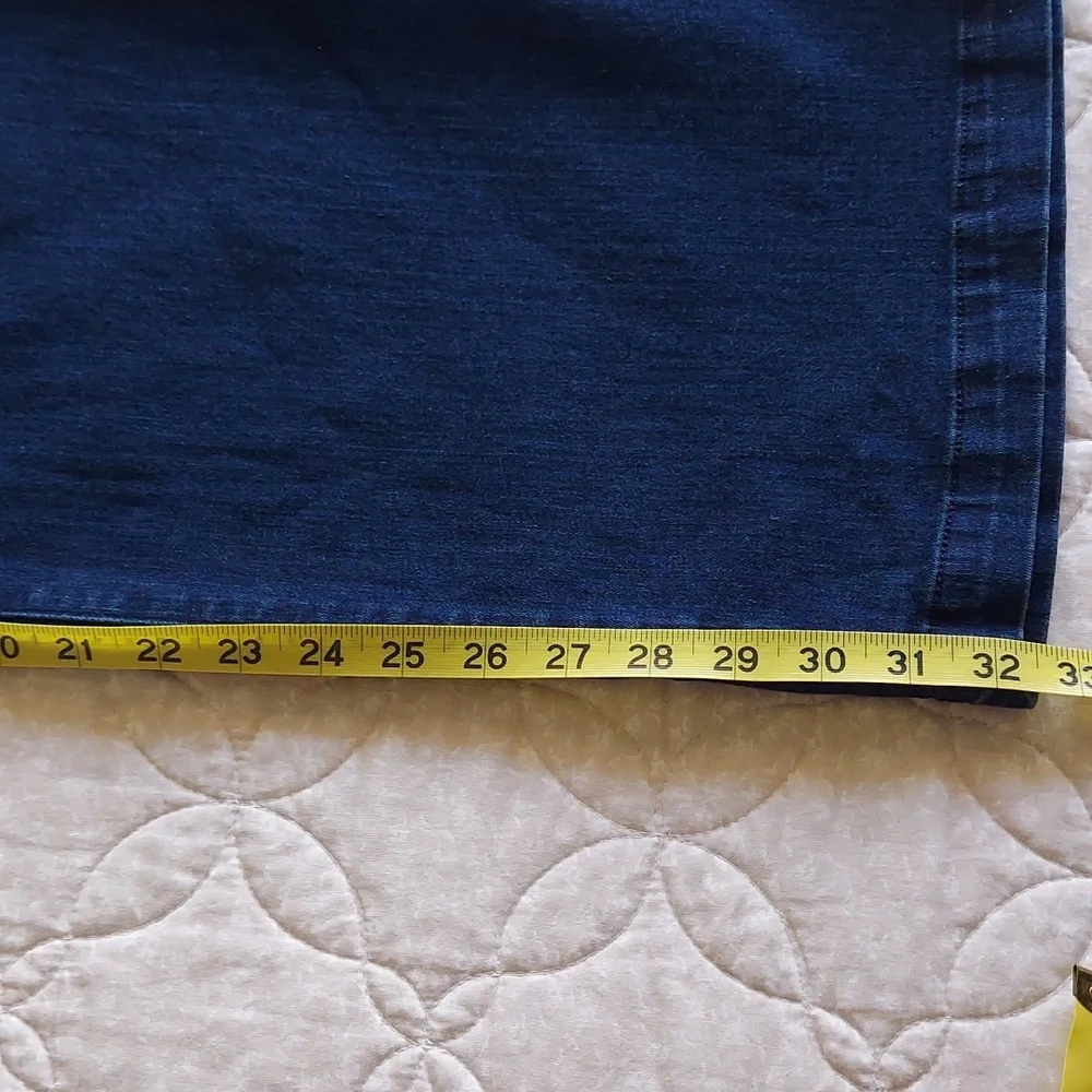 🚨SALE🚨 NYDJ Women's Dark Blue Teresa Wide Leg Jeans NWT - Picture 9 of 16